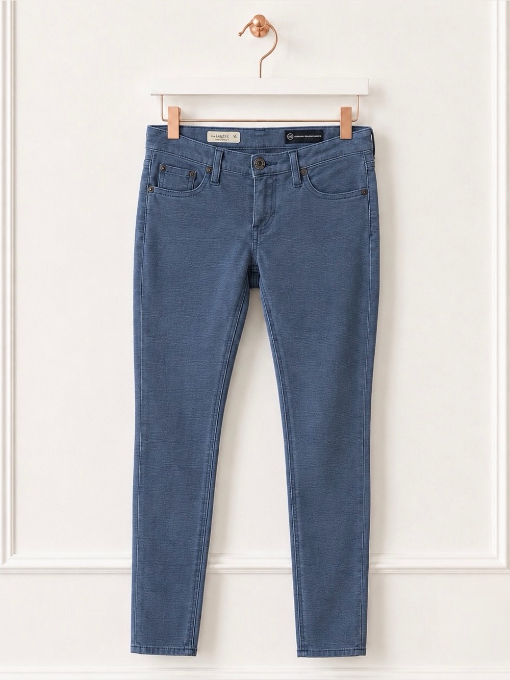 AG Adriano Goldschmied $198 Size 27 Mid Rise The Legging Super Skinny Blue Jeans